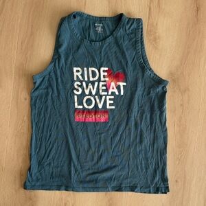 Sold
Peloton Teal Sleeveless Top with Red Heart